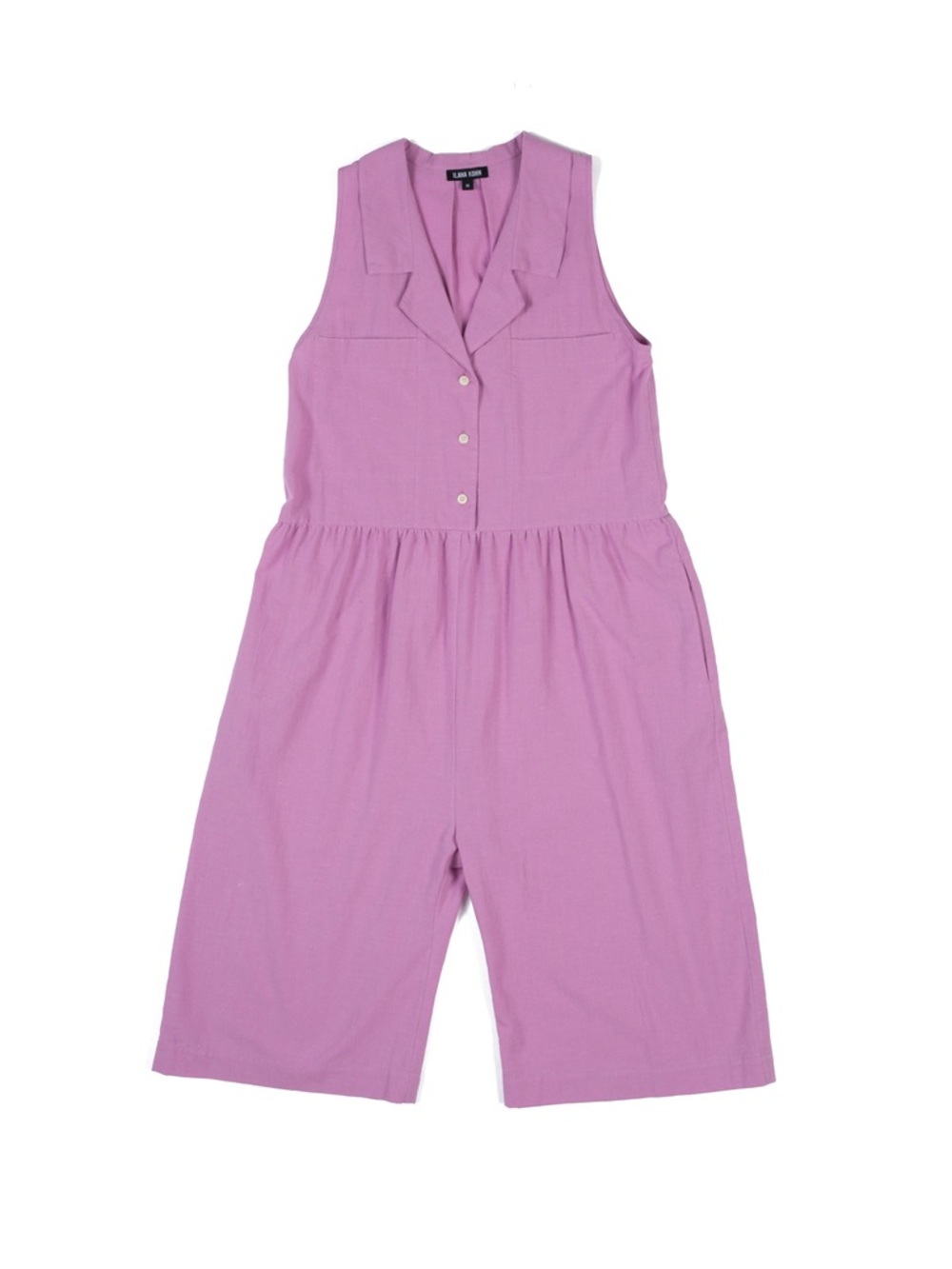 Ilana Kohn Violet Sleeveless Button-Front Jumpsuit